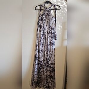 H&M Gray White Tie-Dye Maxi Dress-10-New